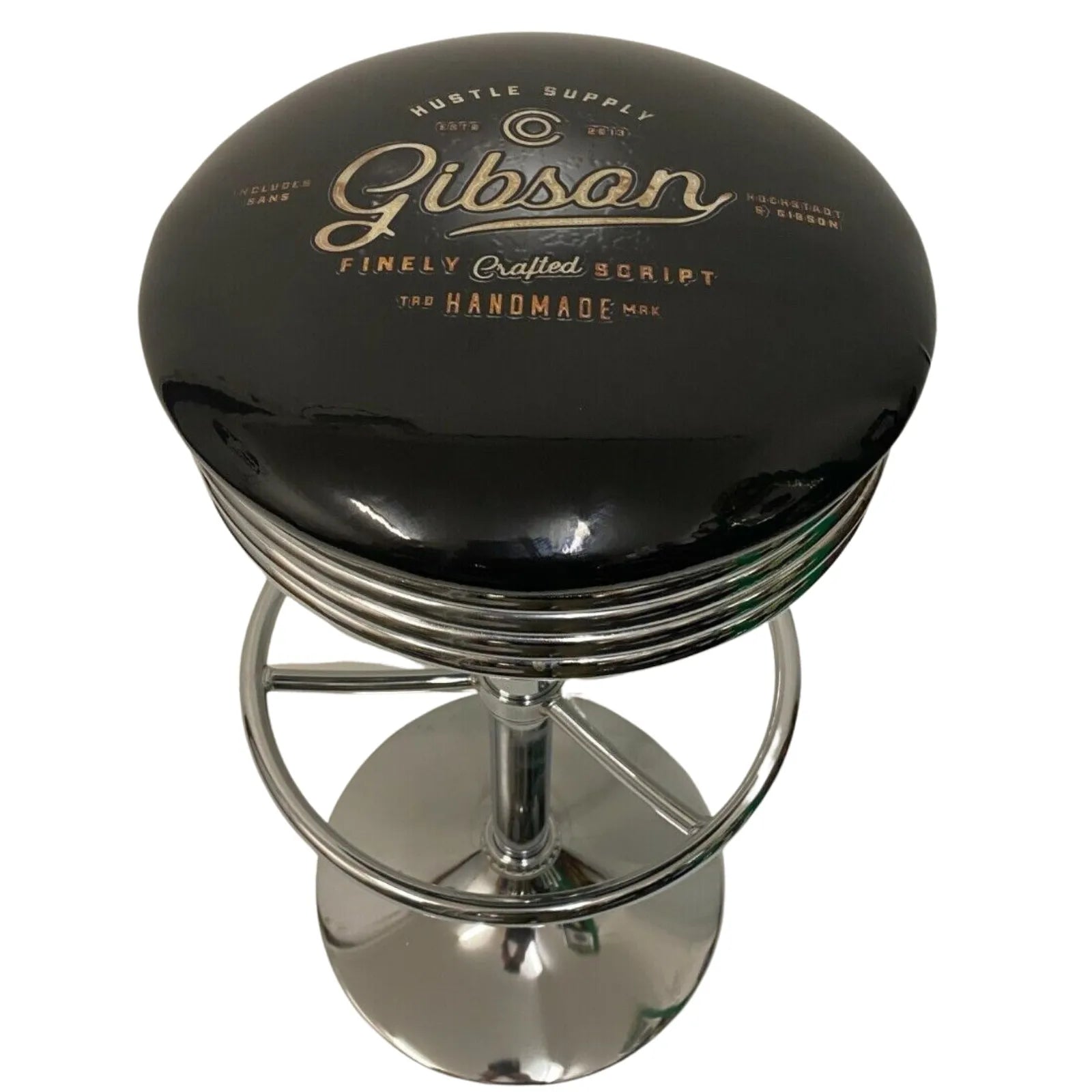 Gibson Stainless Steel Gas-Lift Adjustable Bar Stool