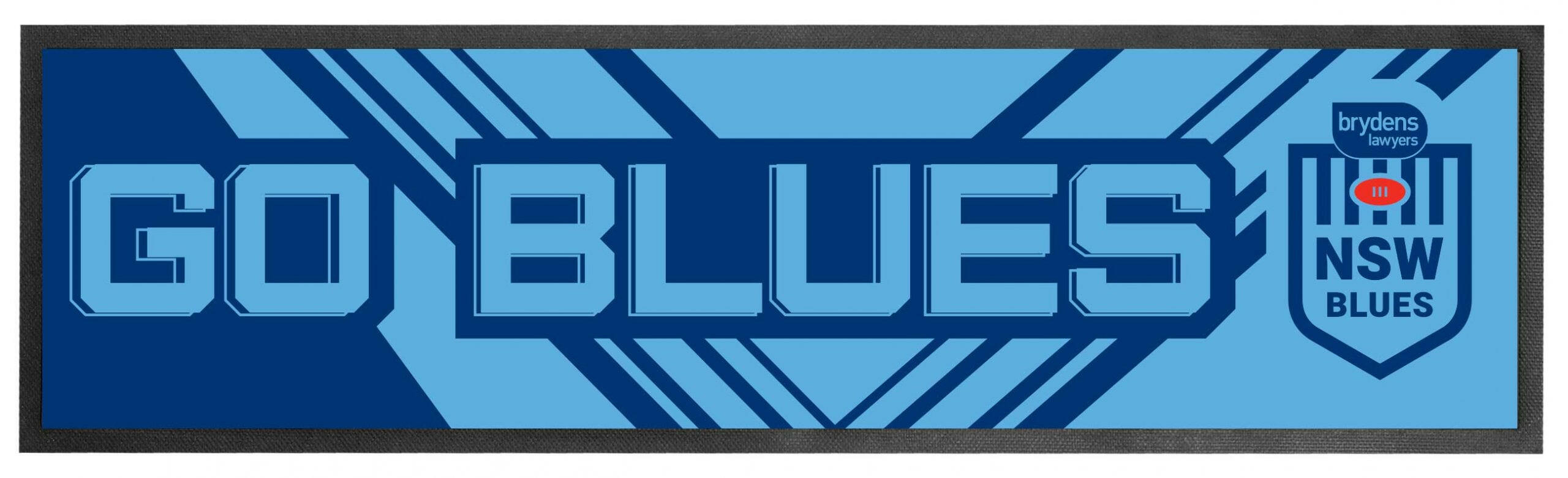 NSW Blues NRL Premium Rubber-Backed Bar Mat Runner