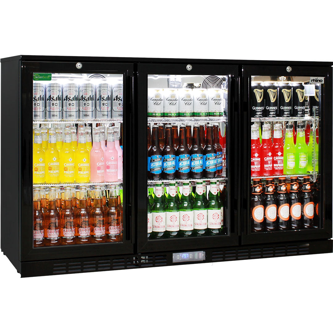 Rhino SG3H-B-HD bar fridge - glass door detail