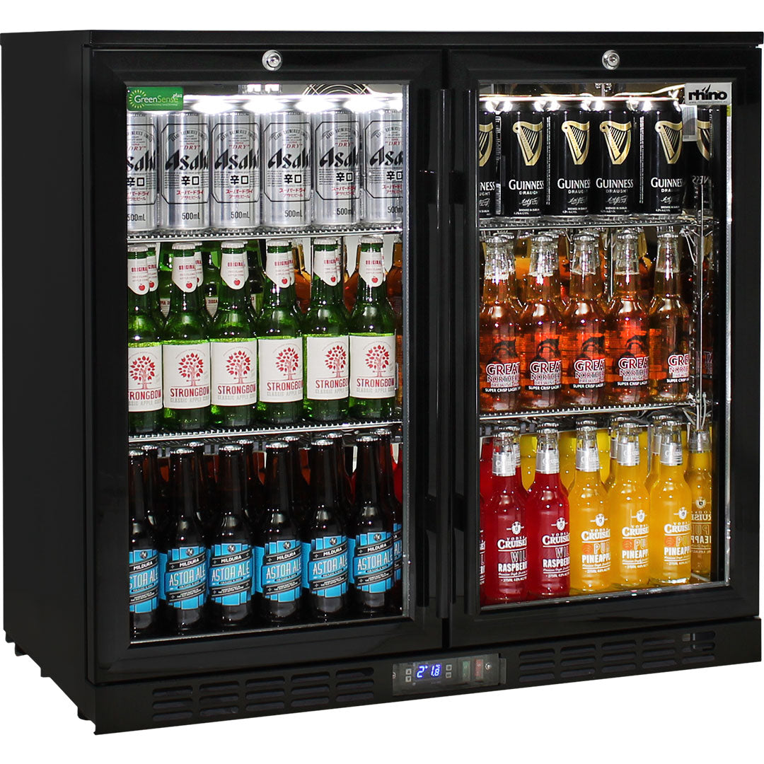 Rhino SG2H-B-HD bar fridge - front view